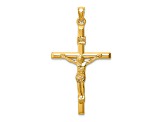 14K Yellow Gold Hollow Crucifix Pendant