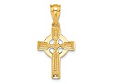 14K Yellow Gold Celtic Cross Pendant