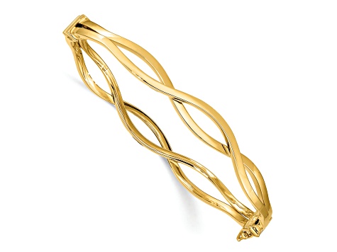 14K Yellow Gold Hinged Bangle