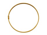 14K Yellow Gold Polished Diamond-cut Flexible Bangle