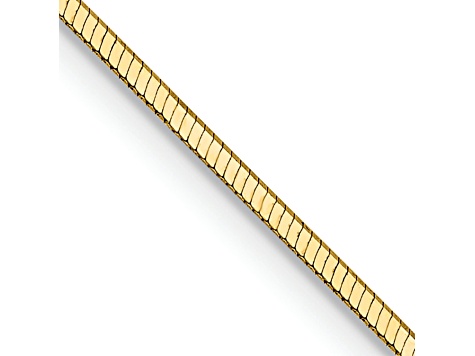 14K Yellow Gold 1mm Octagonal Snake Chain Necklace