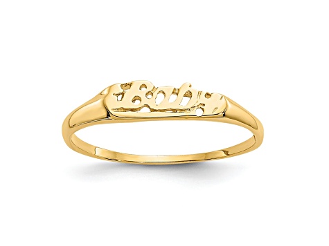 14K Yellow Gold Baby Ring