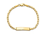 14k Yellow Gold Flat Mariner Link ID Bracelet