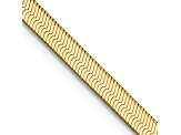 14K Yellow Gold 3mm Silky Herringbone Chain Necklace