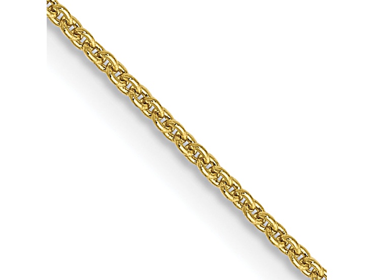 10k Yellow Gold Adjustable Cable Link Chain Necklace, 0.9mm, 22 10k Yellow Gold Adjustable Cable Link Chain Necklace, 0.9mm, 22