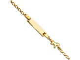 14k Yellow Gold Polished Horse and Pony Children's ID Bracelet