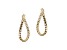 14K Yellow Gold Twisted Wavy 3/4" Oval Hoop Earrings
