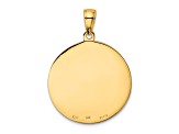 14K Yellow Gold Saint Anthony Large Round Medal Pendant