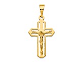 14K Yellow Gold Polished Crucifix Pendant