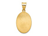 14K Yellow Gold Polished and Satin St. Anthony Medal Hollow Pendant
