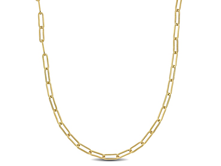 3.3MM Paperclip Chain Necklace in 14K Yellow Gold, 18"