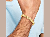 14K Yellow Gold Polished and Satin 8.5-inch Men's Link Bracelet