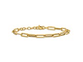 14K Yellow Gold Polished Fancy Link with 1-inch Extension Bracelet