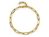 14K Yellow Gold Polished Fancy Link with 1-inch Extension Bracelet