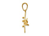 14k Yellow Gold Low-Wing Airplane Pendant