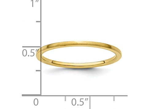 10K Yellow Gold 1.2mm Half Round Satin Stackable Expressions Band