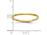 10K Yellow Gold 1.2mm Half Round Satin Stackable Expressions Band