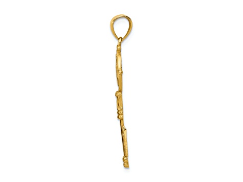 14K Yellow Gold San Benito 2-Sided Key Pendant