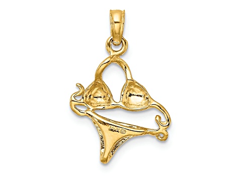 14k Yellow Gold Bikini Bathing Suit Charm