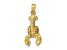 14k Yellow Gold Textured Moveable Lobster Pendant