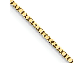 18K Yellow Gold 0.9mm Solid Box 24 Inch Chain