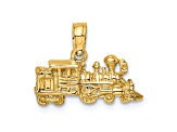 14k Yellow Gold Textured Miniature Train Charm