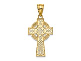 14K Yellow Gold Celtic Cross Pendant