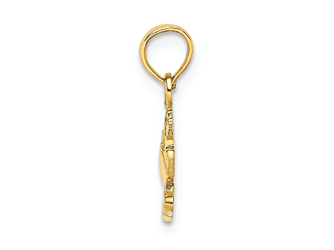 14k Yellow Gold Bahamas Cruise Ship Charm