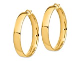 14k Yellow Gold 1 11/16" High Polished Hoop Earrings