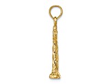 14k Yellow Gold 3D Textured St. Augustine Lighthouse Pendant