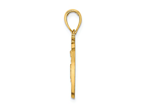 14k Yellow Gold Textured NEW YORK City Skyline in Apple Pendant 14k Yellow Gold Textured NEW YORK City Skyline in Apple Pendant