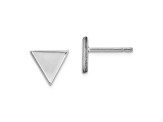Rhodium Over 14k White Gold 8mm Triangle Stud Earrings
