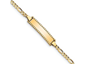 14k Yellow Gold Children's Figaro Link ID Bracelet