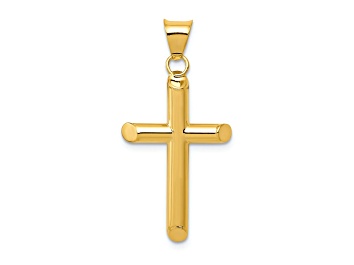 Picture of 14k Yellow Gold 3D Polished Cross Pendant