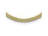 18K Yellow Gold 8mm Mesh 16-inch Omega Necklace