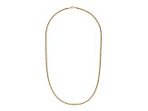 14K Yellow Gold 2.5 mm Diamond Cut Rope Chain 18 Inch Necklace