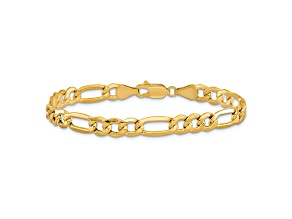 14k Yellow Gold 6.25mm Figaro Link Bracelet
