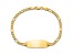 14k Yellow Gold Semi-Solid Oval Figaro Link ID Bracelet