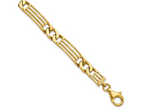 14K Yellow Gold Polished Link Bracelet