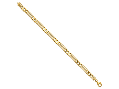 14K Yellow Gold Polished Link Bracelet