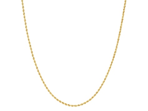 18k Yellow Gold-Plated Sterling Silver 1.2mm Rope Chain Necklace