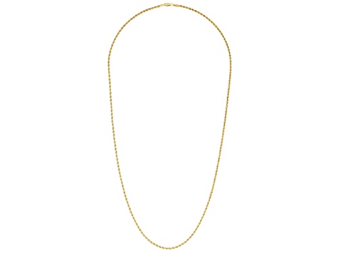 18k Yellow Gold-Plated Sterling Silver 1.2mm Rope Chain Necklace