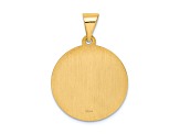14k Yellow Gold Polished and Satin Spanish Perpetuo Socorro Medal Pendant