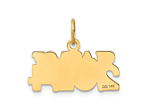 14K Yellow Gold Polished CLASS OF 2024 Charm