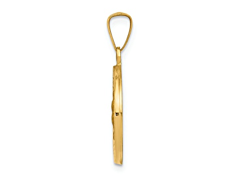 14k Yellow Gold Polished and Satin Our Lady Guadalupe Medal Pendant ...