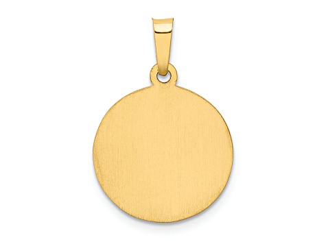 14k Yellow Gold Polished and Satin Our Lady Guadalupe Medal Pendant ...