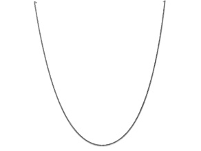 Rhodium Over 10k White Gold 1.25mm Solid Spiga 16 Inch Chain