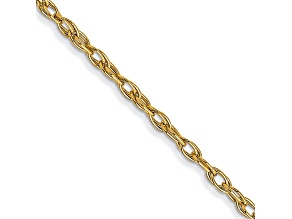 14k Yellow Gold 1.35mm Solid Cable 16 Inch Chain