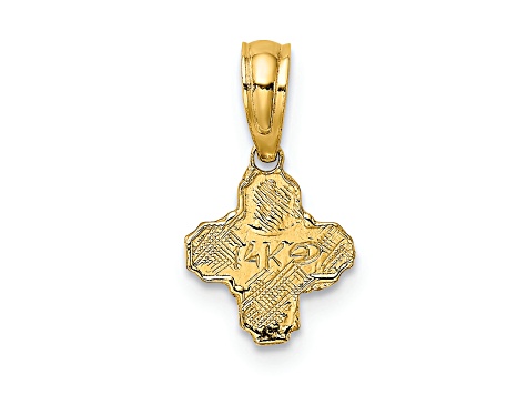14K Yellow Gold Mini 4 Way Religious Medal Pendant