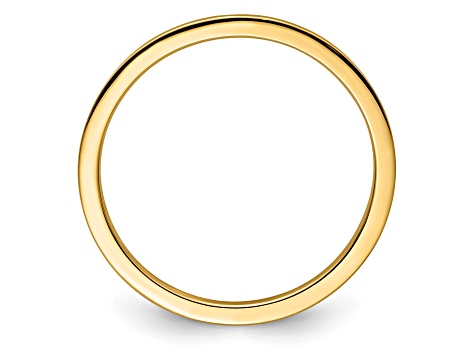 14K Yellow Gold 1.2mm Flat Stackable Expressions Band